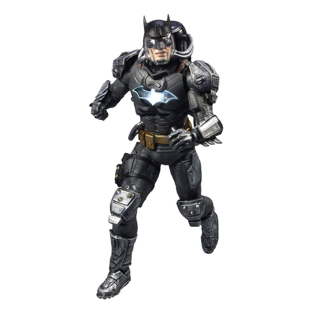 DC Multiverse Actionfigur Batman Hazmat Suit Gold Label Light Up Batman Symbol 18 cm