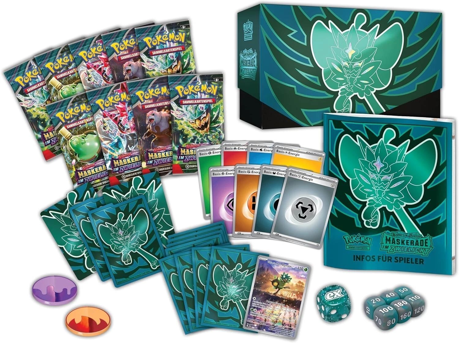 Pokémon TCG: Karmesin & Purpur Maskerade im Zwielicht Top-Trainer-Box - DE