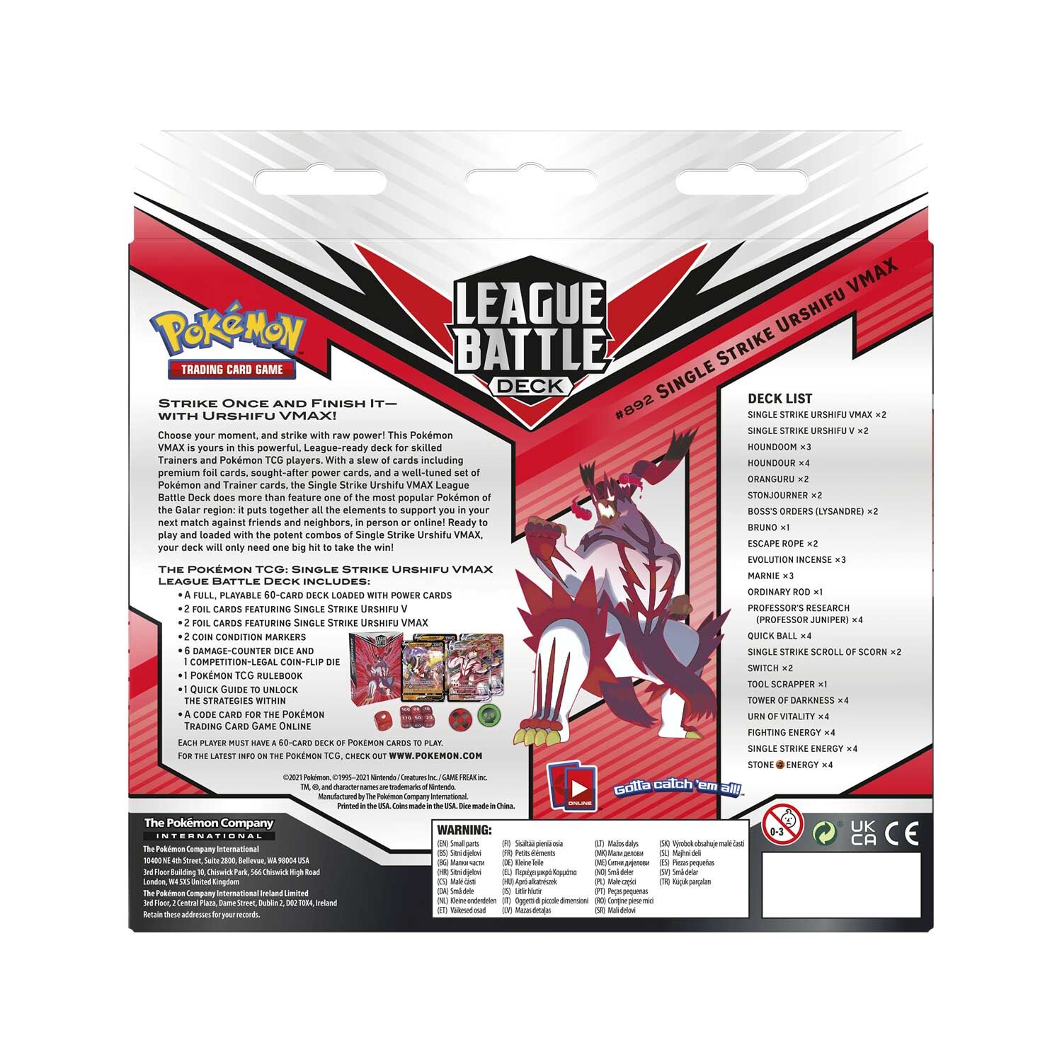 Pokémon League Battle Deck Single Strike Urshifu VMAX - EN