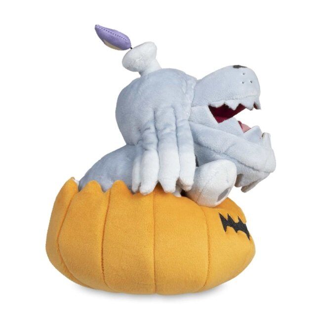 Pokémon Tricks & Treats 2023: Greavard Wearing Houndstone Pumpkin Plush - 22 cm