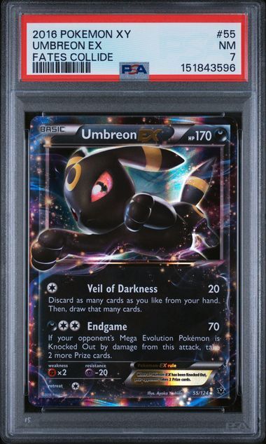 Umbreon ex #55 - Fates Collide - PSA 7 NM - Pokemon