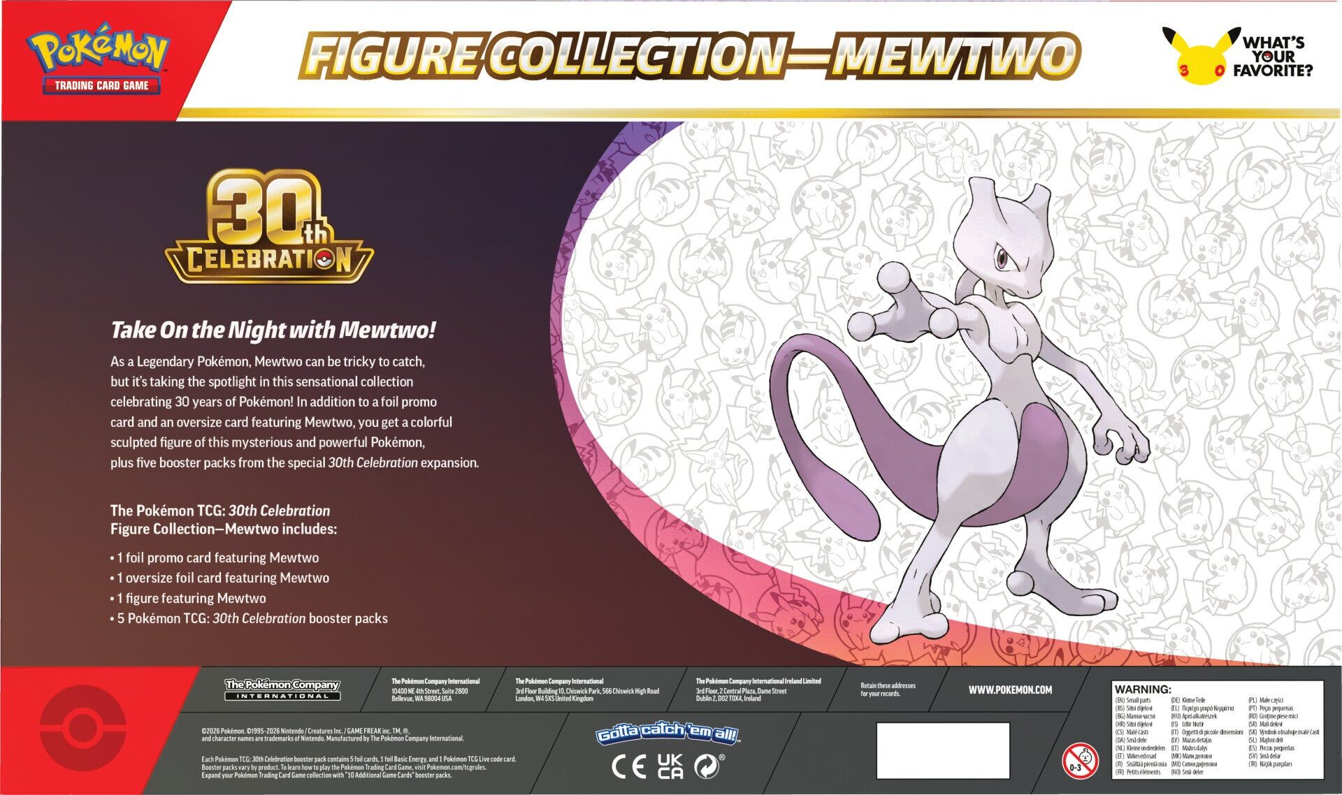 Pokémon TCG: 30th Celebration Mewtwo Figure Collection - EN