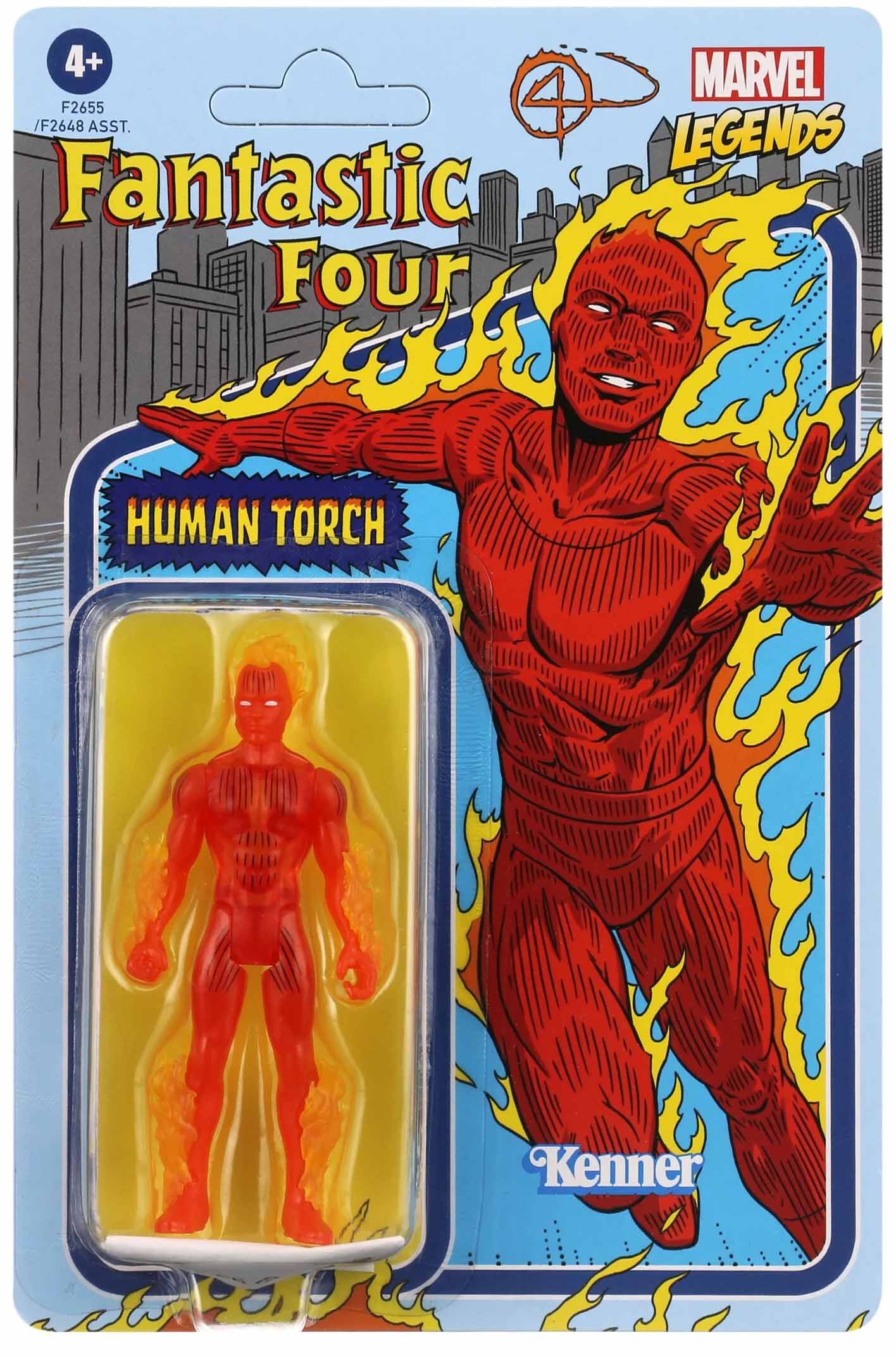 Marvel Legends Retro 375 Collection Human Torch Actionfigur - 9.5 cm