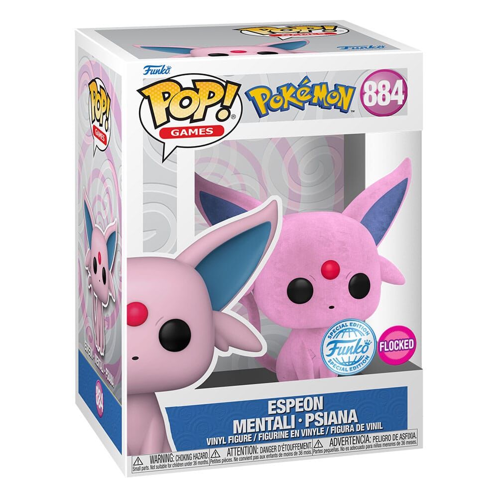  Pokémon Funko POP! #884 Espeon Flocked - Special Edition 9cm 