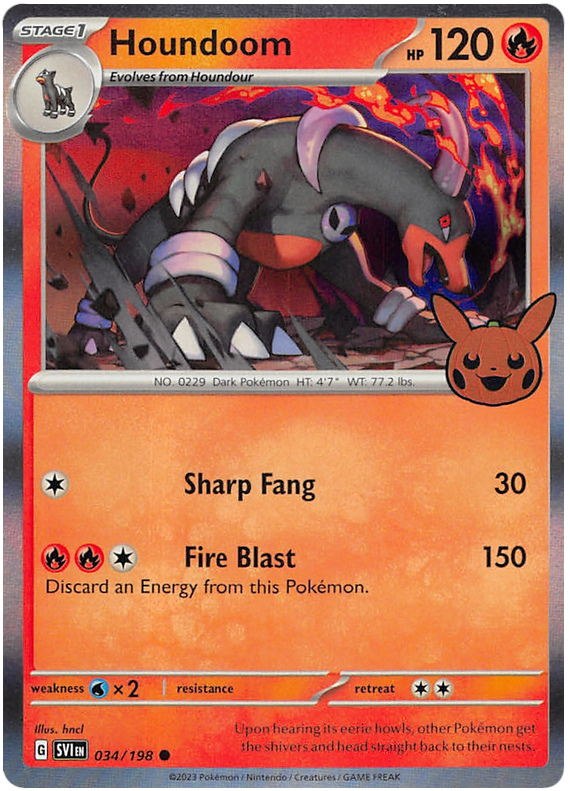 Houndoom - SVI 34 - Trick or Trade 2023 Stamp - EN