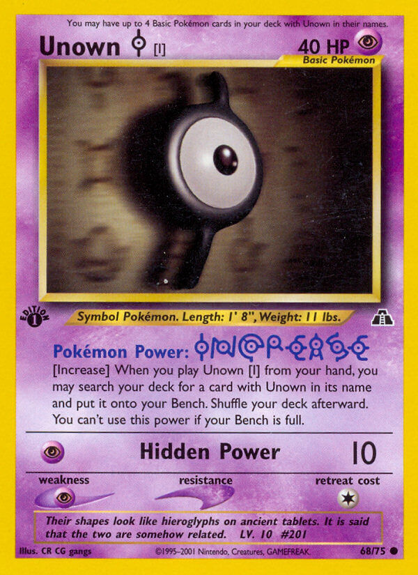 Unown I - 68/75 - Unlimited - EN