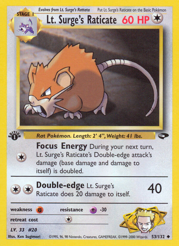 Lt. Surge’s Raticate - 53/132 - EN