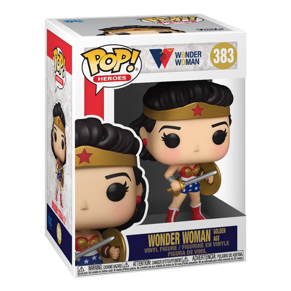 Wonder Woman 80th Anniversary POP! Heroes Vinyl Figur Classic WW w/Shield & Sword 9 cm
