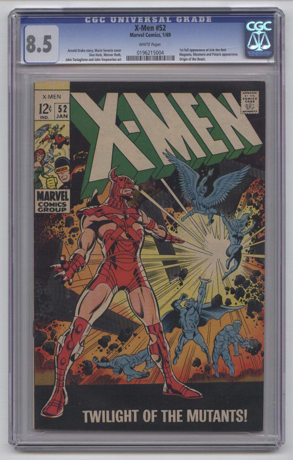 X-Men #52 CGC 8.5