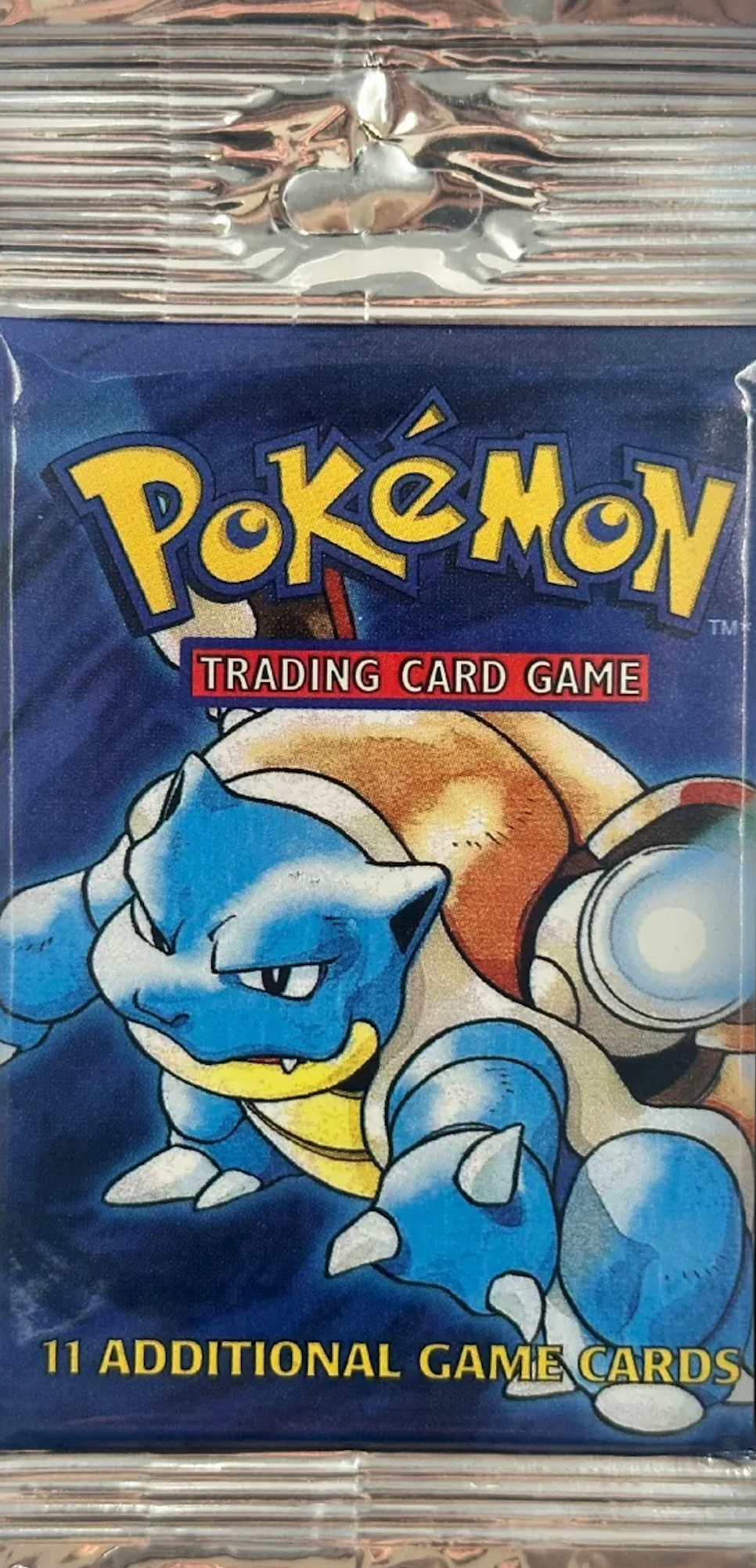 Pokémon Long Crimp Base Set Booster Blastoise Art Sealed 1999 - EN Pokémon Long Crimp Base Set Booster Blastoise Art Sealed 1999 - EN