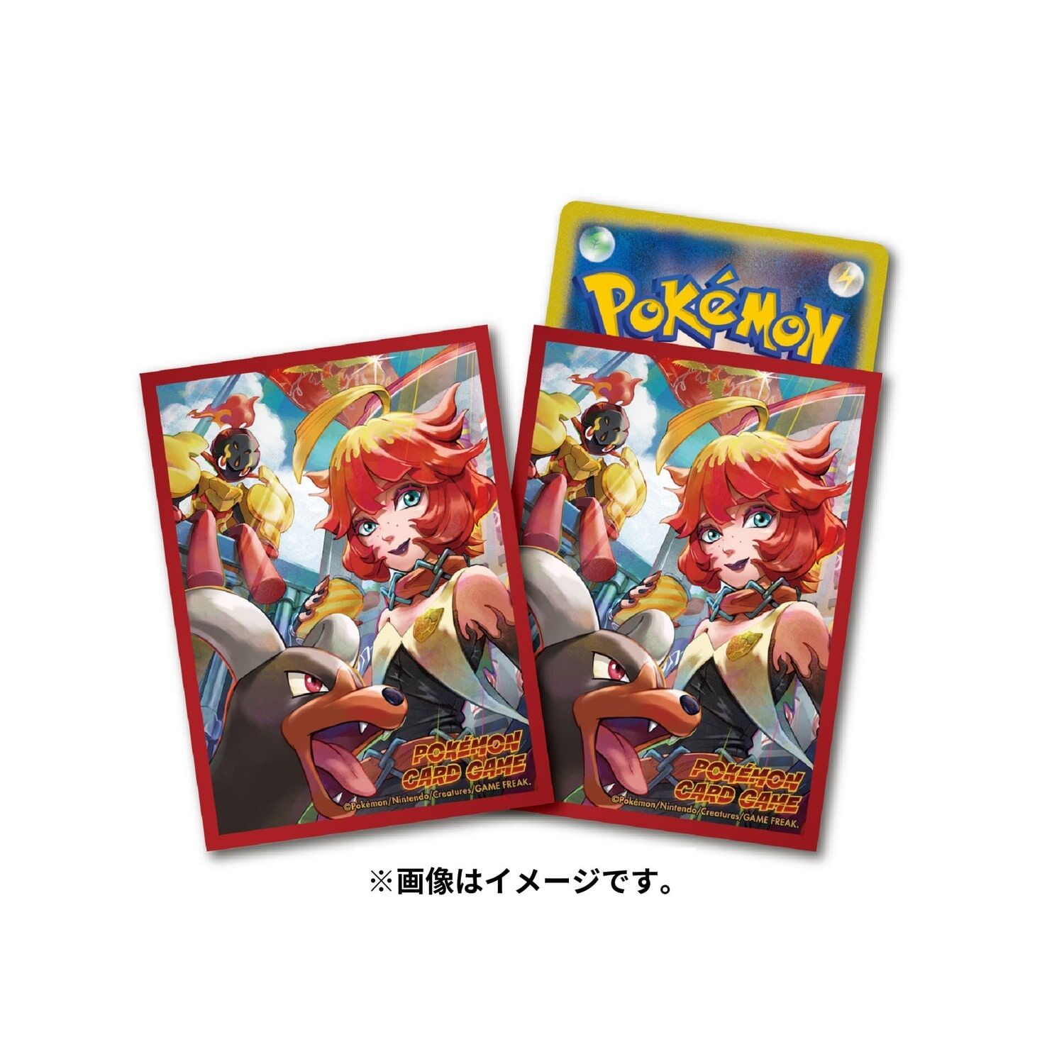 Pokemon Center Original Deck Sleeves Mela & Armarouge & Houndoom Pokemon Center Original Deck Sleeves Mela & Armarouge & Houndoom