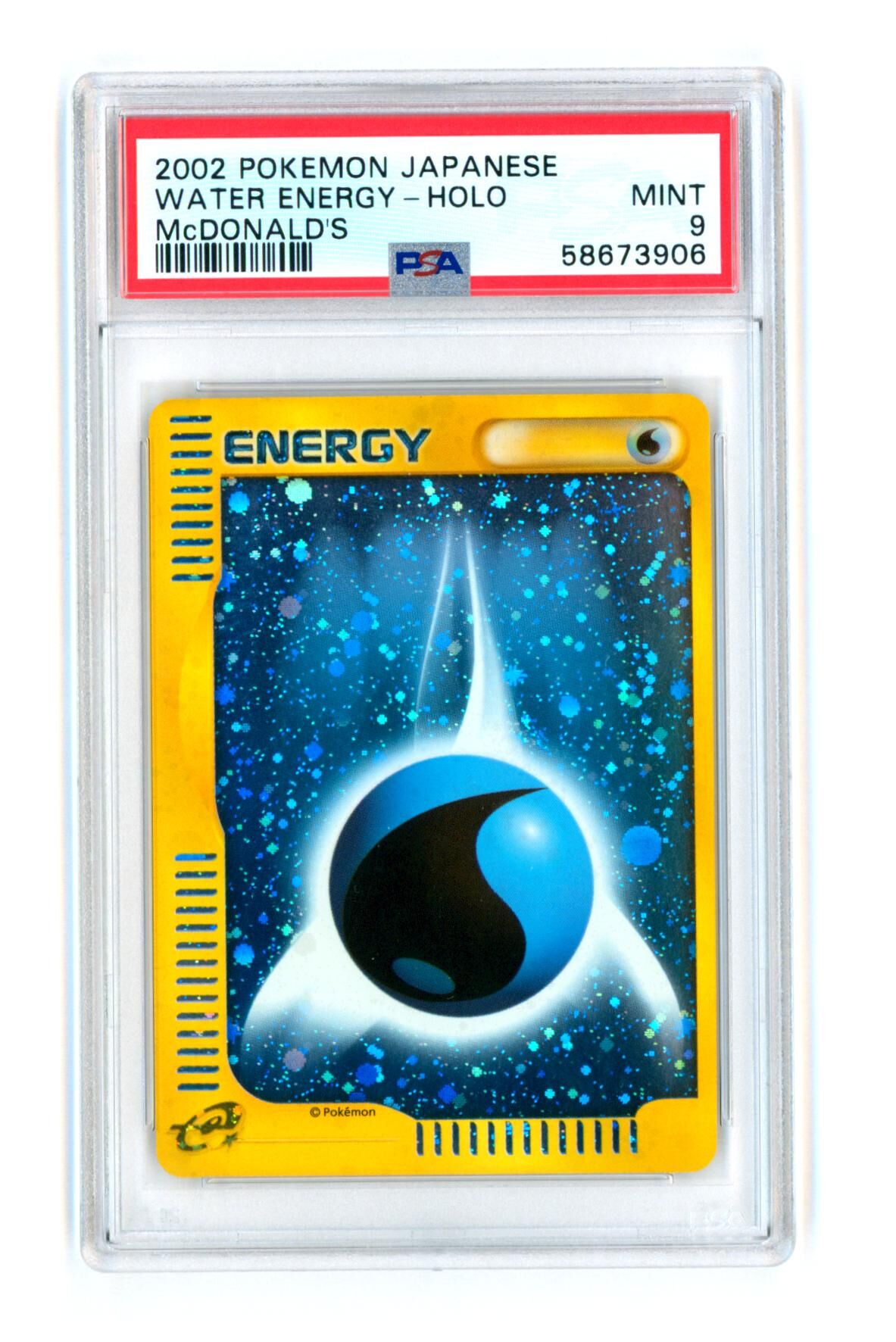 Water Energy - McDonald's - Japanese - Holo - PSA 9 MINT - Pokémon Water Energy - McDonald's - Japanese - Holo - PSA 9 MINT - Pokémon