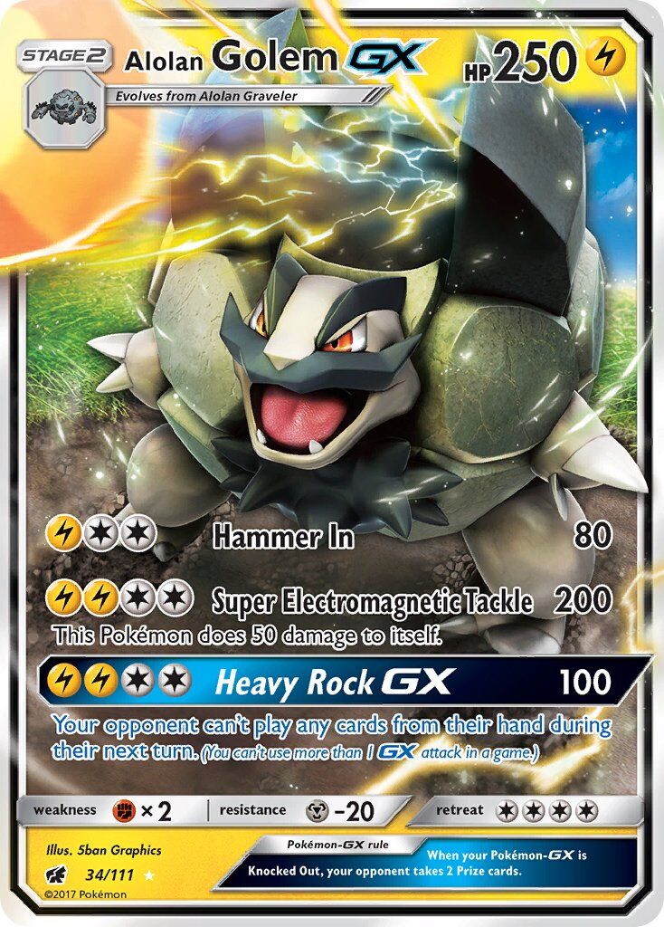 Alolan Golem-GX - 34/111 - EN Alolan Golem-GX - 34/111 - EN