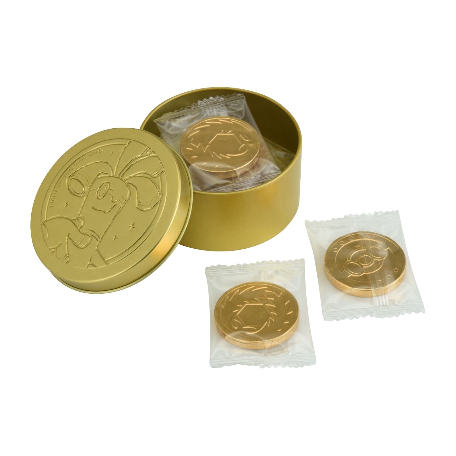 Pokemon Center Gimmighoul & Gholdengo Chocolate Tin Can Pokemon Center Gimmighoul & Gholdengo Chocolate Tin Can