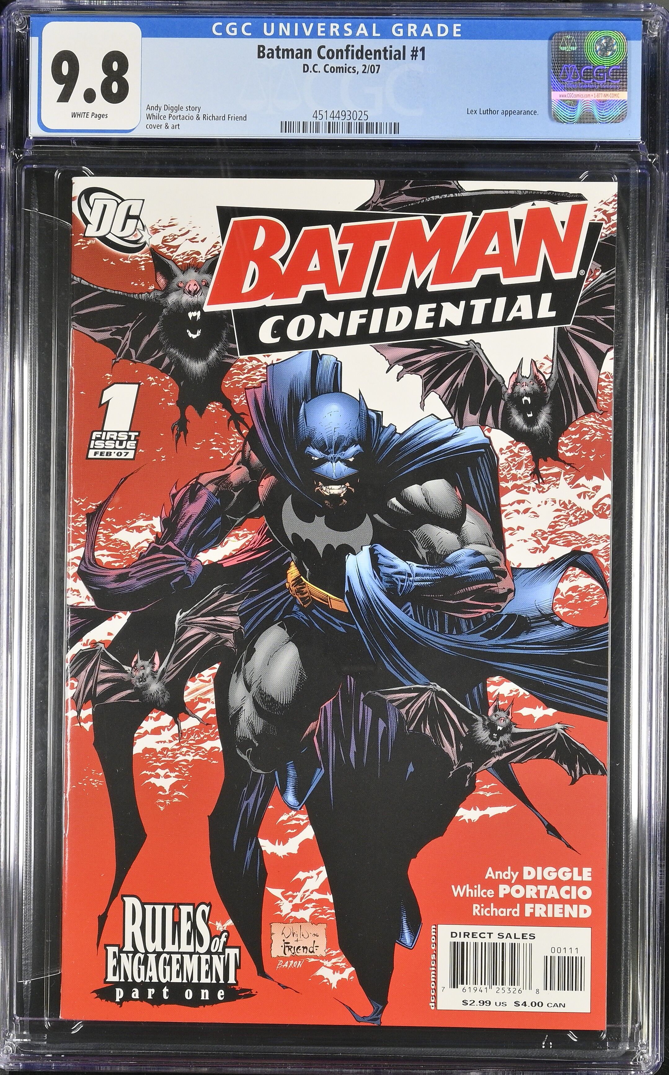 Batman Confidential #1 CGC 9.8 Top Pop! Batman Confidential #1 CGC 9.8 Top Pop!