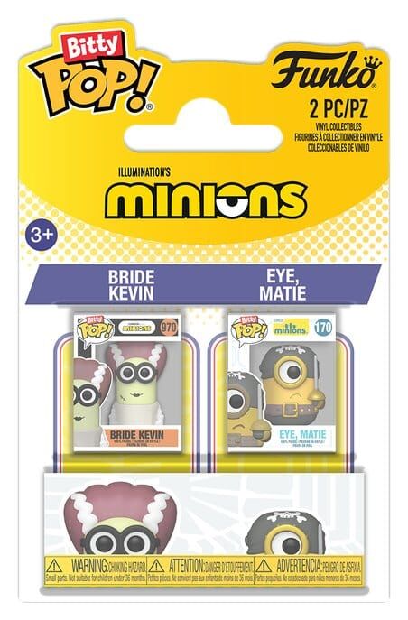 Minions POP! Vinyl Figuren 2er-Pack Bride Kevin & Eye, Matie 2 cm