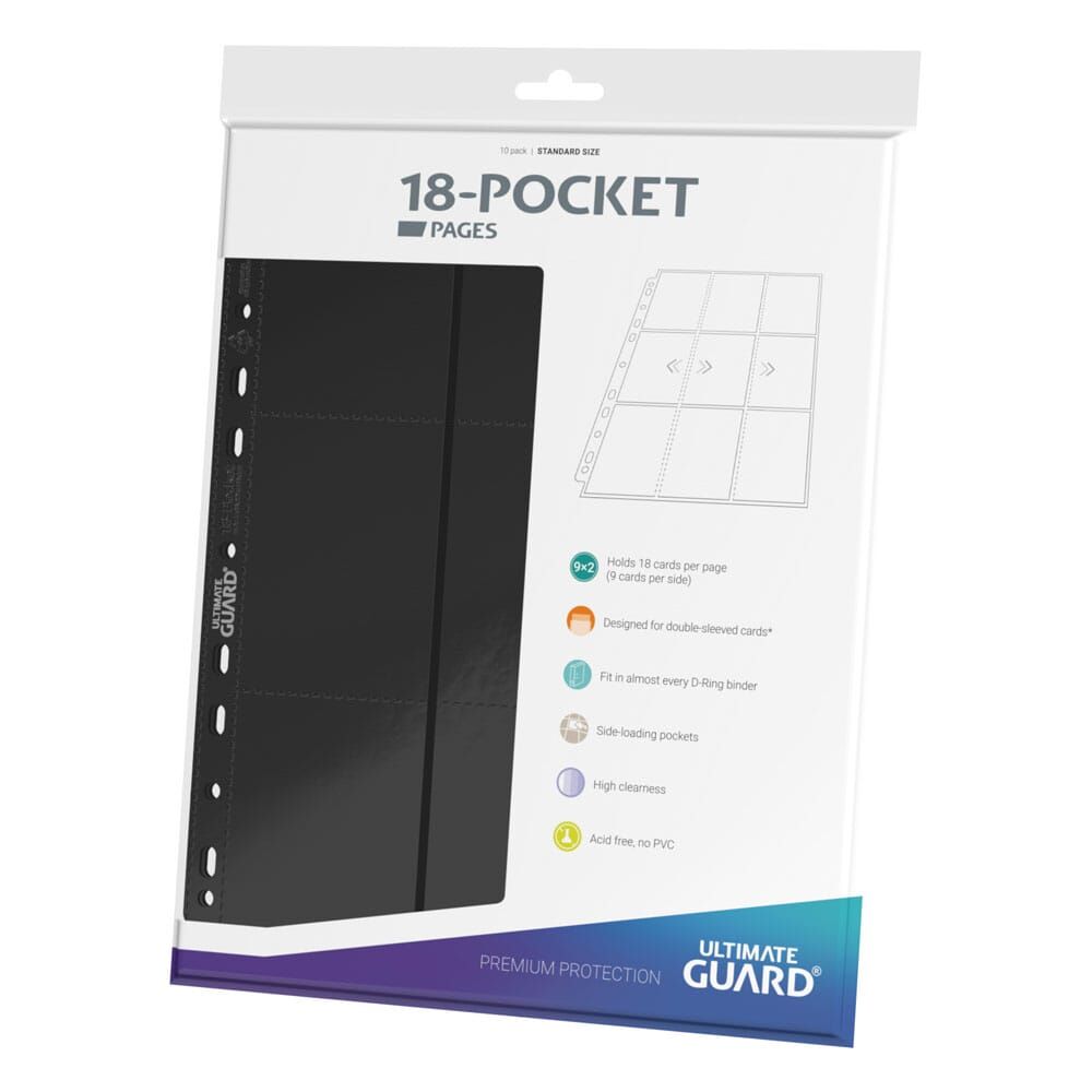Ultimate Guard 18-Pocket Pages Side-Loading Schwarz (10) Ultimate Guard 18-Pocket Pages Side-Loading Schwarz (10)