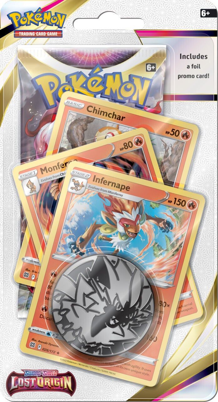 Pokémon Sword & Shield Lost Origin Premium Infernape Checklane Blister - EN