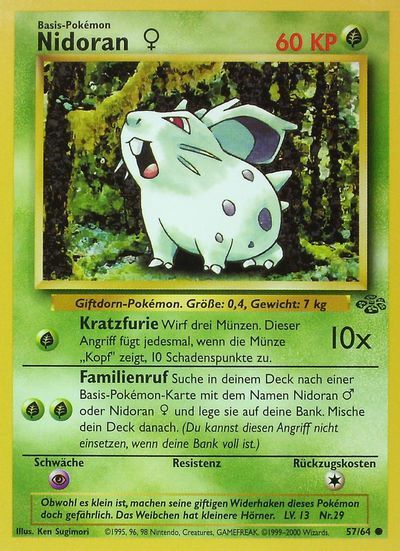 Nidoran ♀ 057/064 - Pokémon TCG