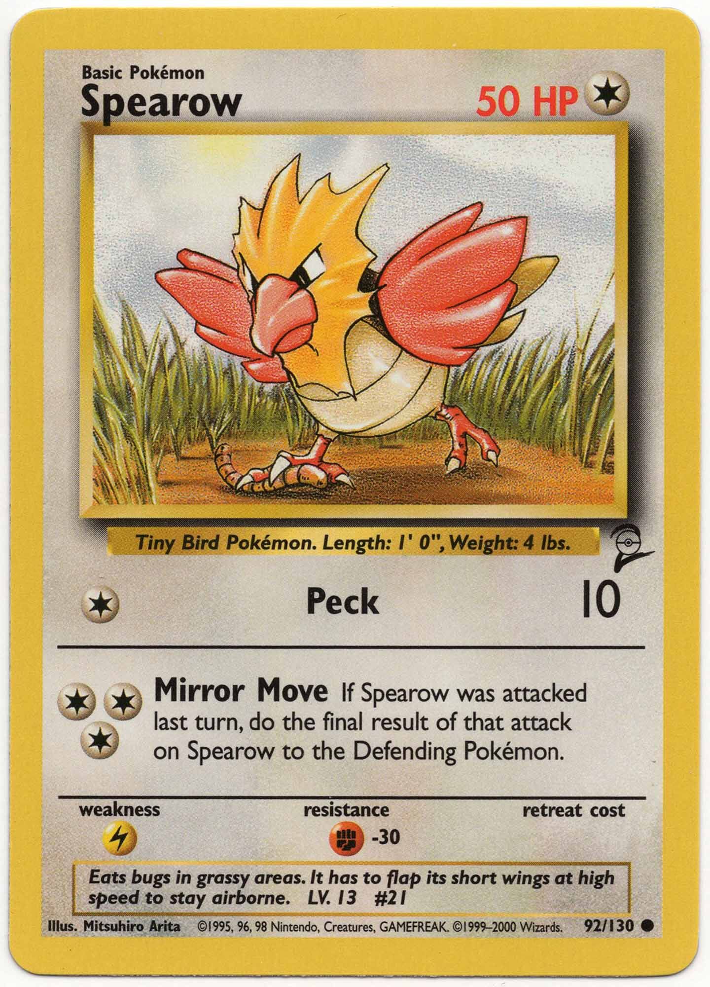 Spearow - 92/130 - Pokémon TCG