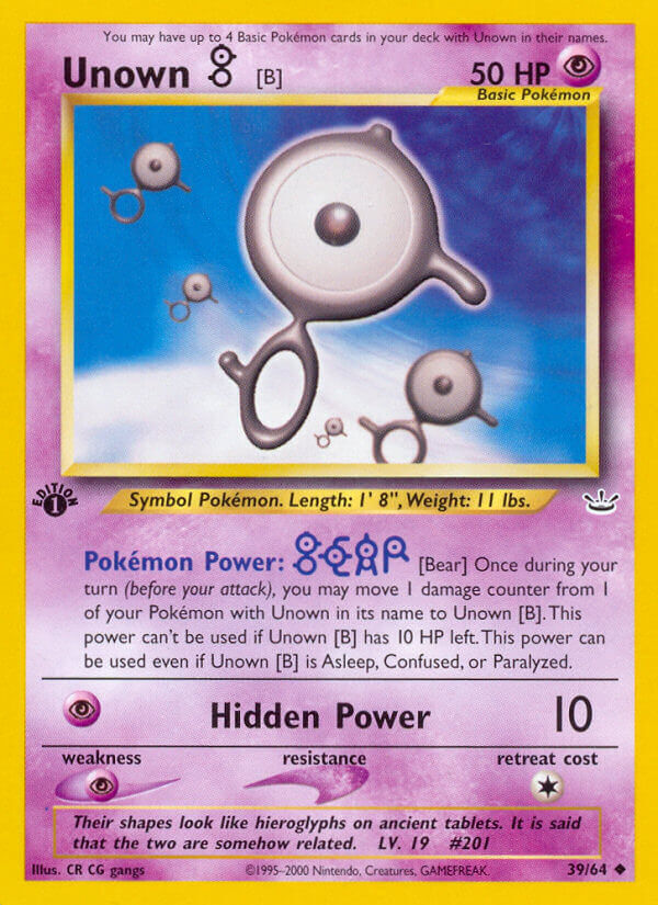 Unown B - 39/66 - 1st Edition - EN