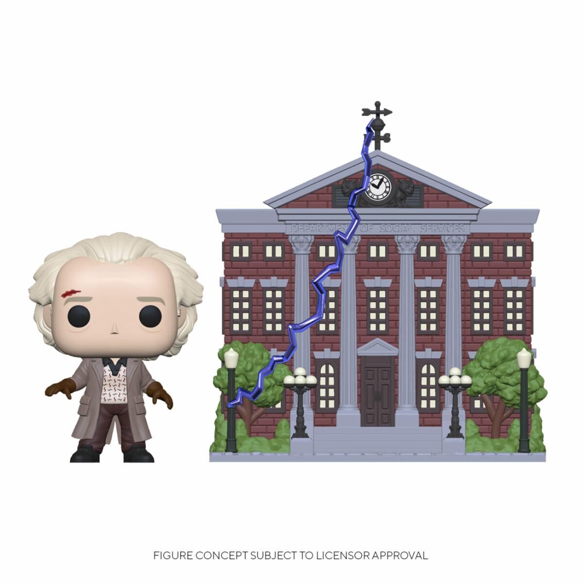 Zurück in die Zukunft POP! Town Vinyl Figur Doc w/Clock Tower 9 cm Zurück in die Zukunft POP! Town Vinyl Figur Doc w/Clock Tower 9 cm