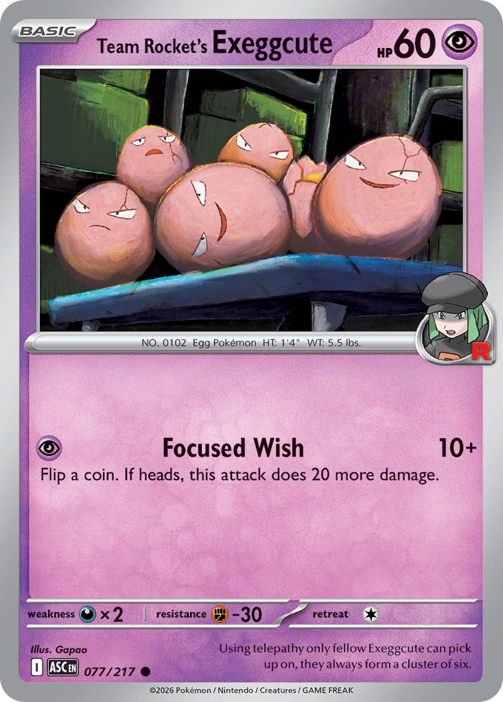 Team Rocket’s Exeggcute - 077/217 - EN
