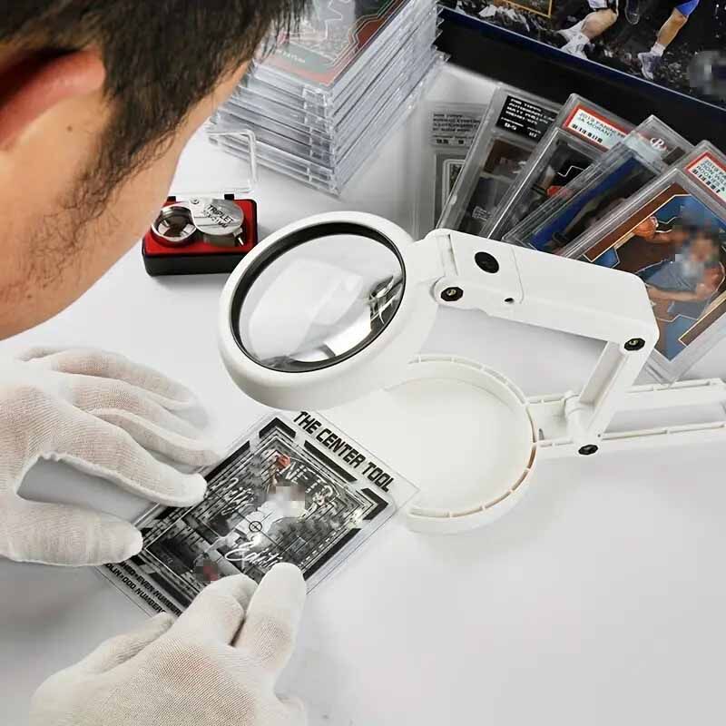 Card Grading Toolkit (2x Lupe, Centering, LED Licht & Handschuh) PSA BGS TCG SGC