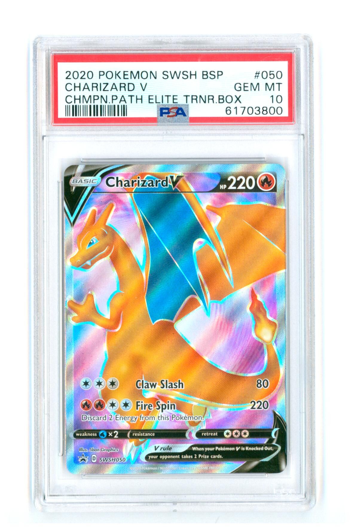 Charizard SWSH050 - Champions Path Elite Trainer Box Promo - PSA 10 GEM-MT - Pokemon Charizard SWSH050 - Champions Path Elite Trainer Box Promo - PSA 10 GEM-MT - Pokemon