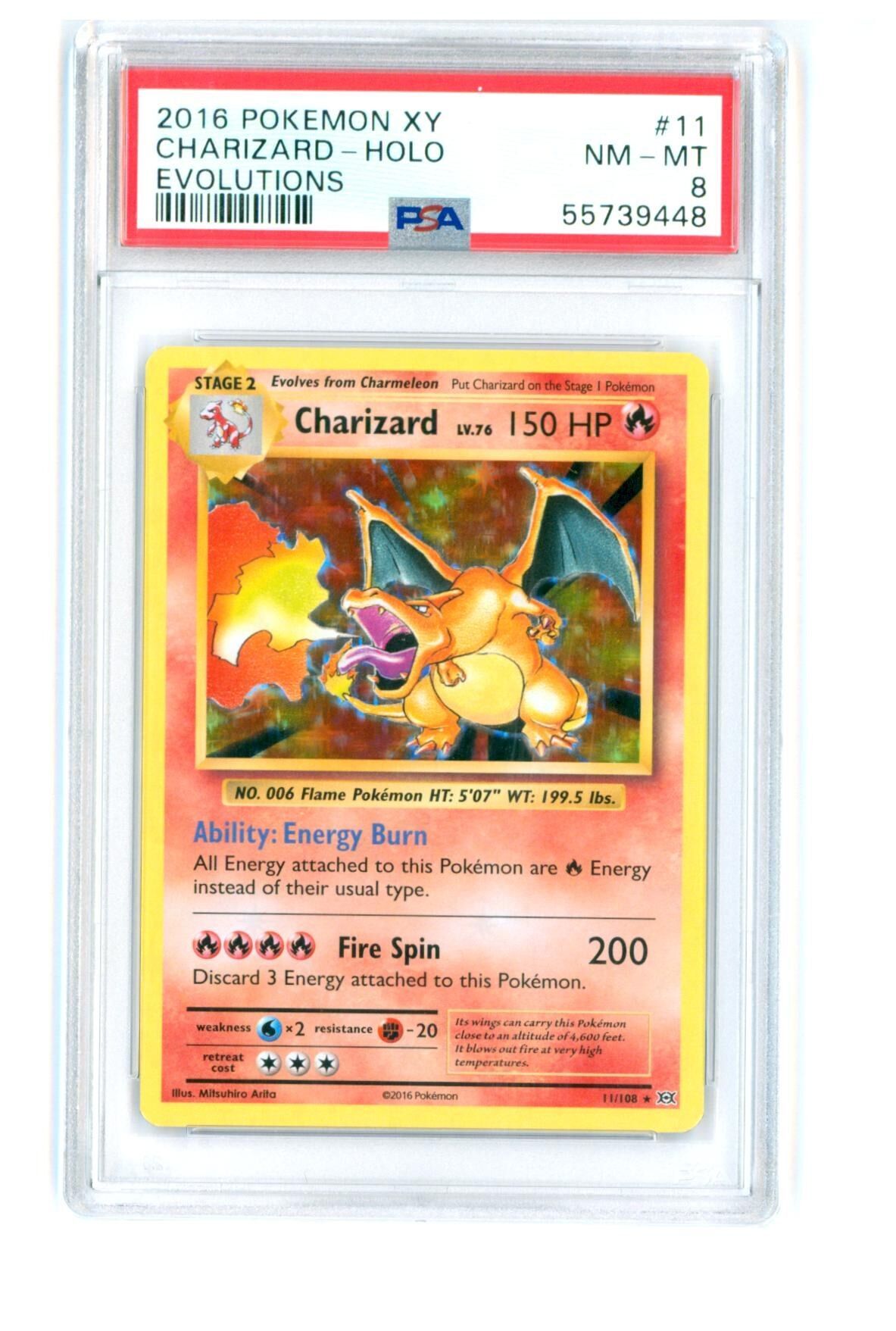 Charizard #11 - XY Evolutions - Holo - PSA 8 NM-MT - Pokemon