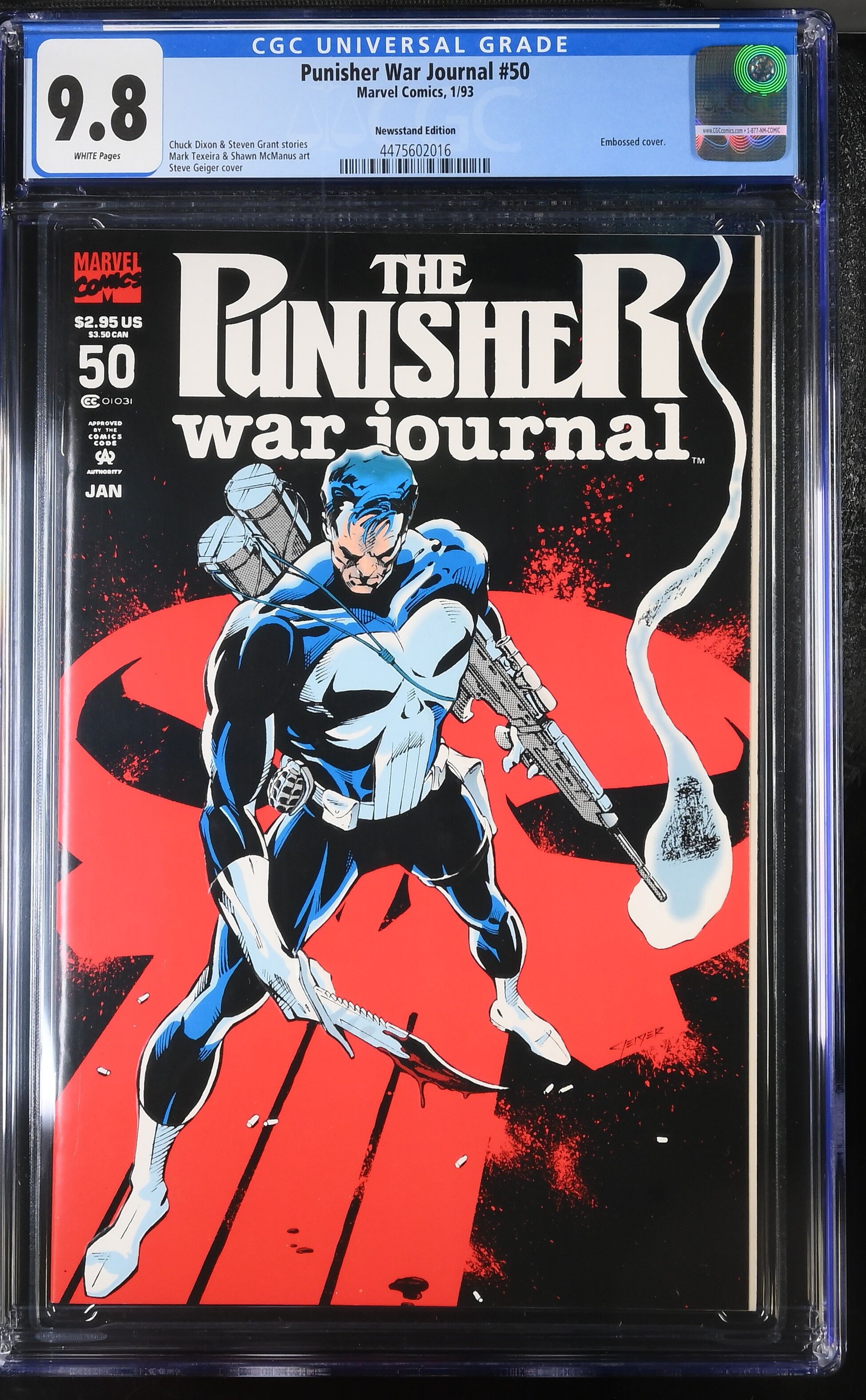 Punisher War Journal #50 CGC 9.8 Punisher War Journal #50 CGC 9.8