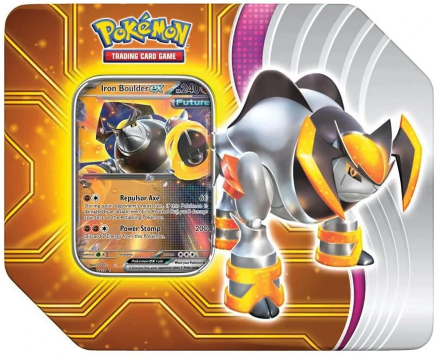 Pokémon TCG: Paradox Destinies - Iron Boulder EX Tin - EN Pokémon TCG: Paradox Destinies - Iron Boulder EX Tin - EN