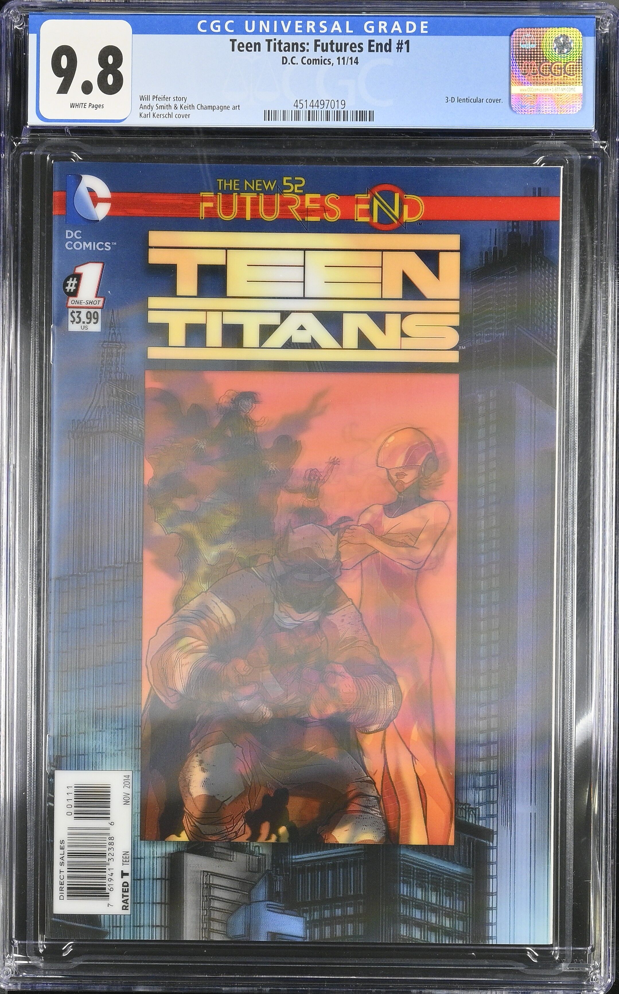 Teen Titans: Futures End #1 CGC 9.8 3D Lenticular Cover