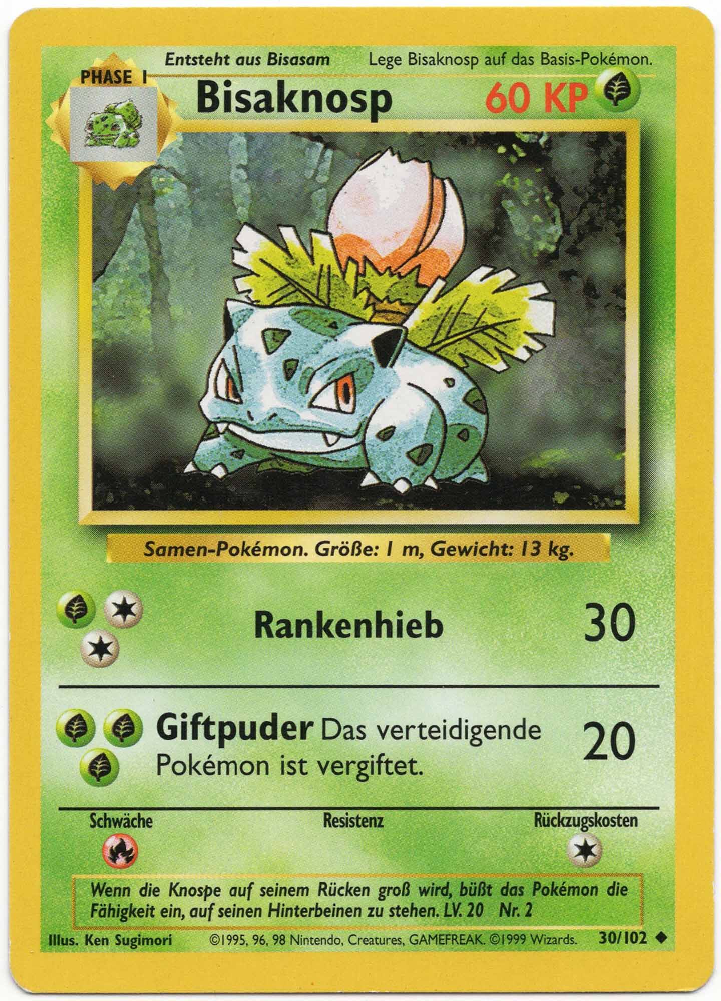 bisaknosp-30-102-pokemon-tcg-moderately-played Bisaknosp - 30/102 - Pokémon TCG - Moderately Played