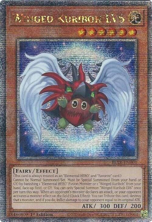 Geflügelter Kuriboh LV6 - BLTR-001 - Quarter Century Secret Rare - 1. Auflage Geflügelter Kuriboh LV6 - BLTR-001 - Quarter Century Secret Rare - 1. Auflage