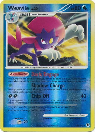 Weavile - 40/132 - Reverse Holo - EN Weavile - 40/132 - Reverse Holo - EN