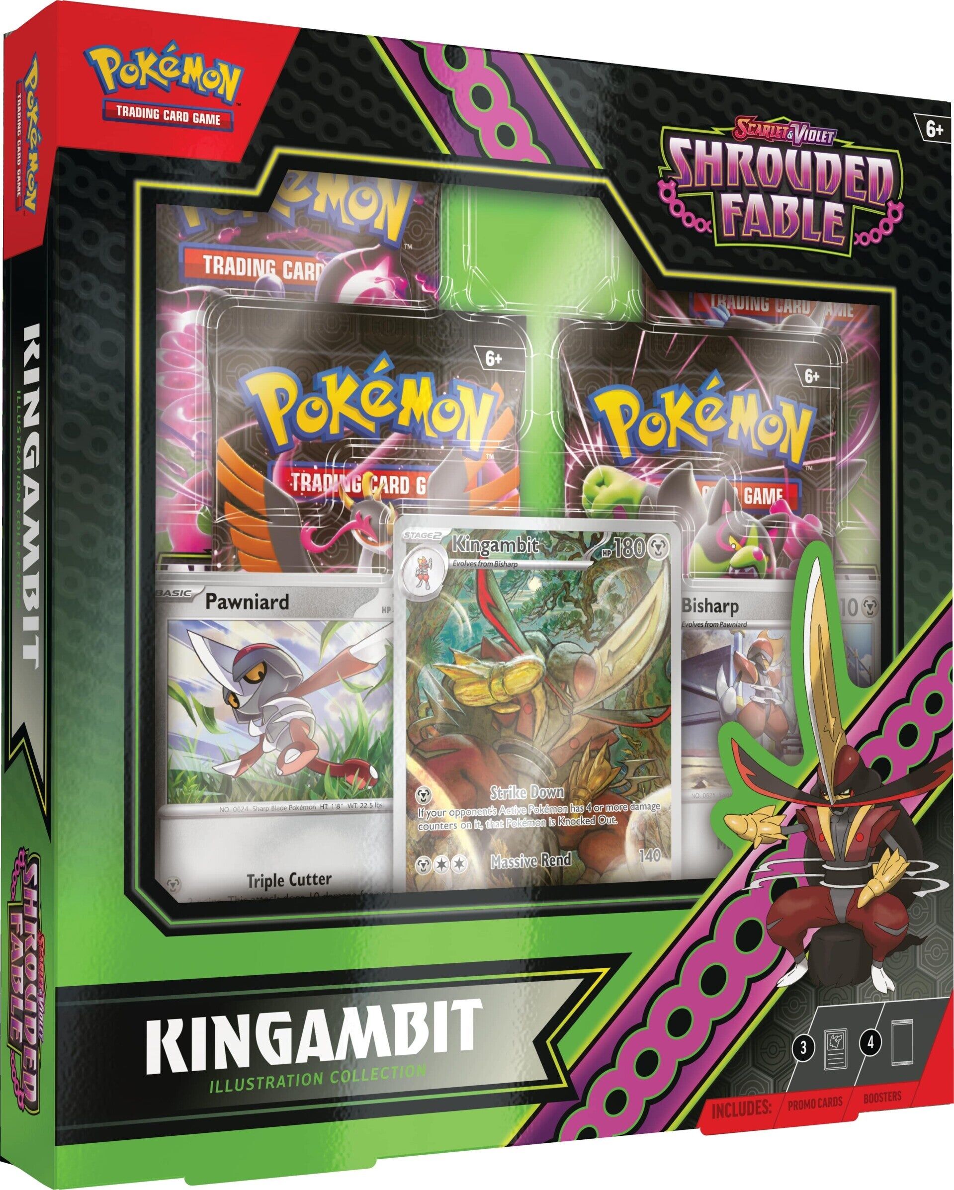 Pokémon TCG: Scarlet & Violet - Shrouded Fable - Kingambit Illustration Rare Box - EN Pokémon TCG: Scarlet & Violet - Shrouded Fable - Kingambit Illustration Rare Box - EN