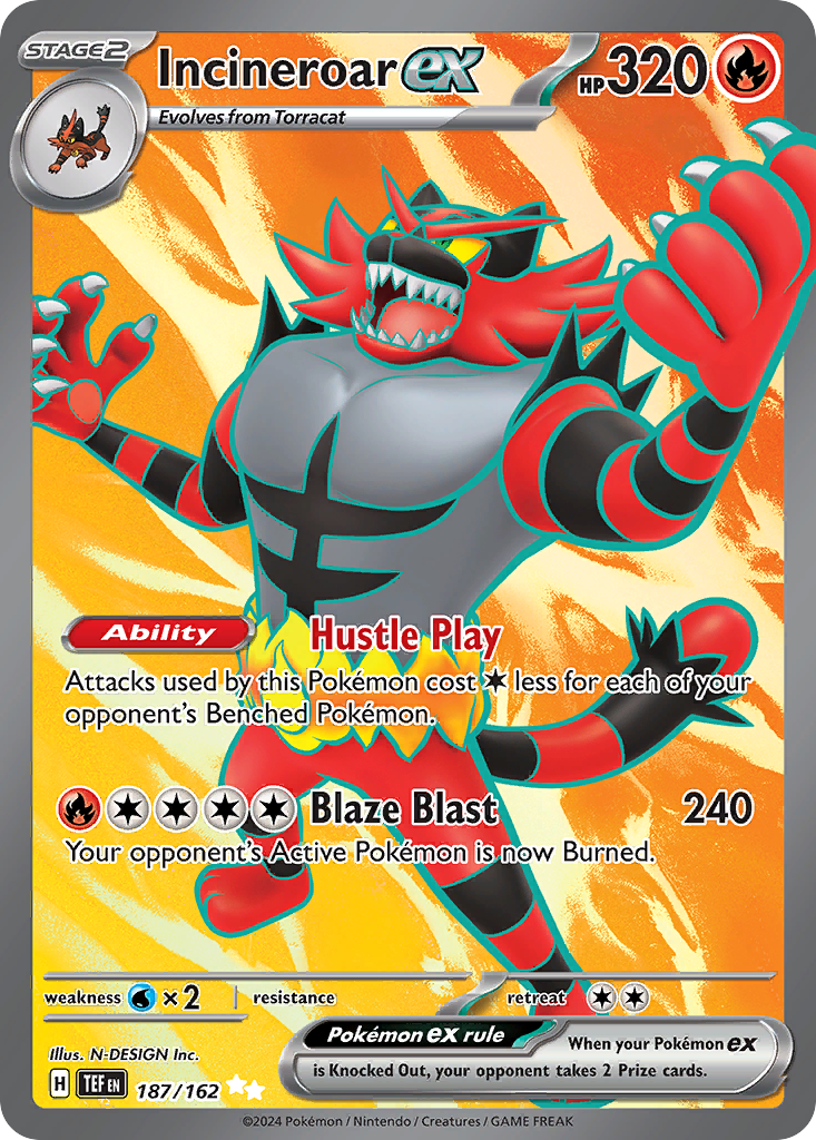 Incineroar ex - 187/162 - EN