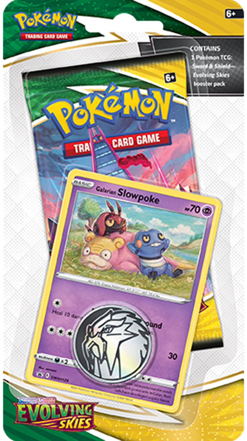 Pokémon Sword & Shield Evolving Skies Galarian Slowpoke Checklane Blister - EN