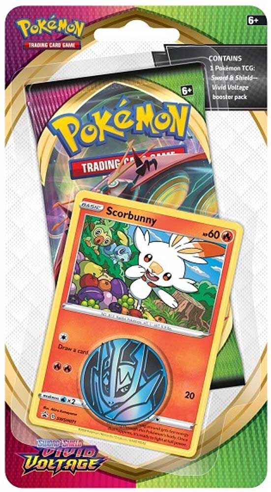 Pokémon Sword & Shield Vivid Voltage Scorbunny Checklane Blister - EN