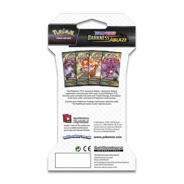 Pokémon Sword & Shield Darkness Ablaze Sleeved Booster - EN