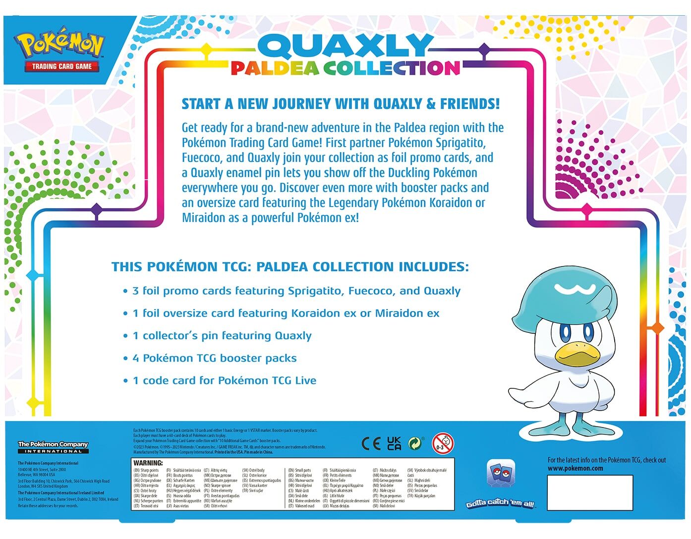Pokémon Quaxly Paldea Collection Box - EN