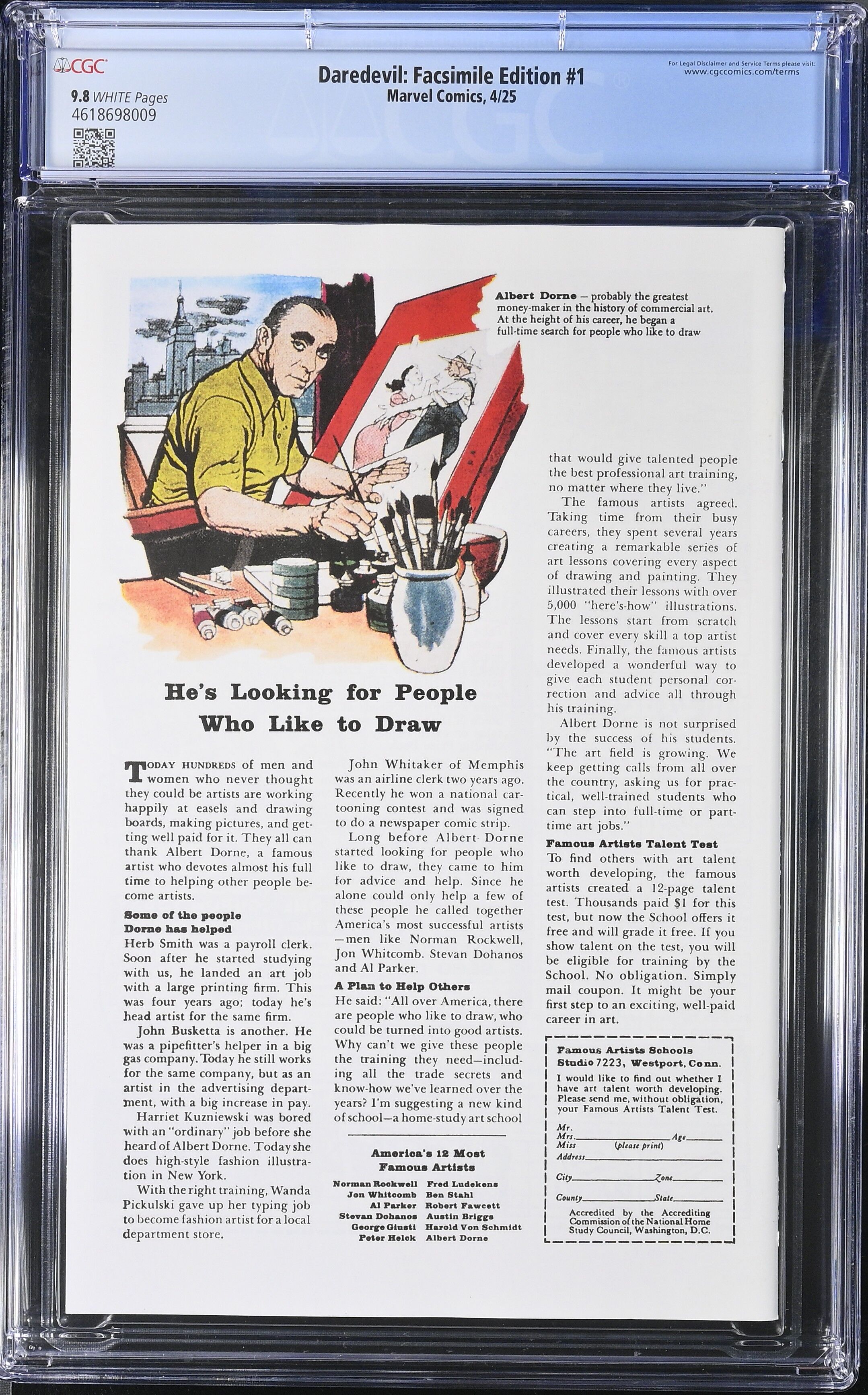Daredevil: Facsimile Edition Issue 1 - CGC 9.8