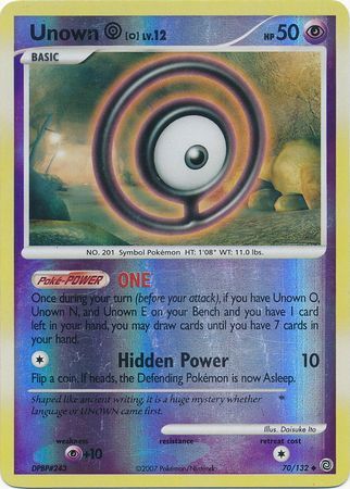 Unown O - 70/132 - Reverse Holo - EN