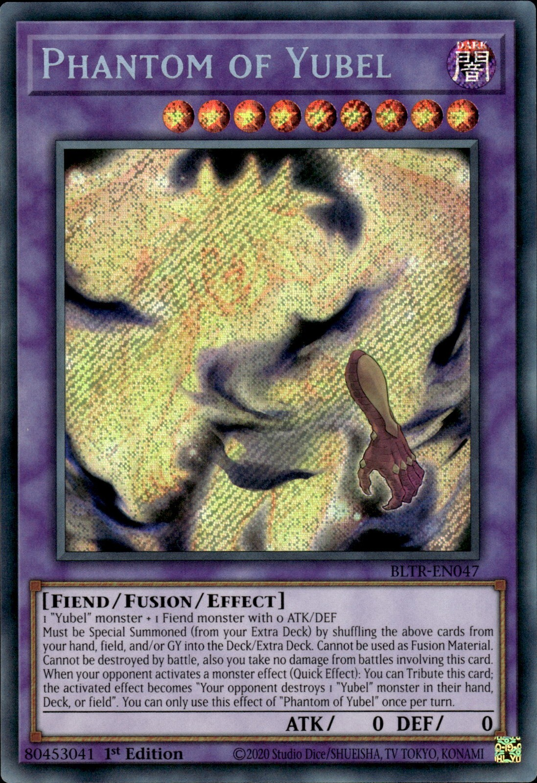 Phantom von Yubel - BLTR-047 - Quarter Century Secret Rare - 1. Auflage
