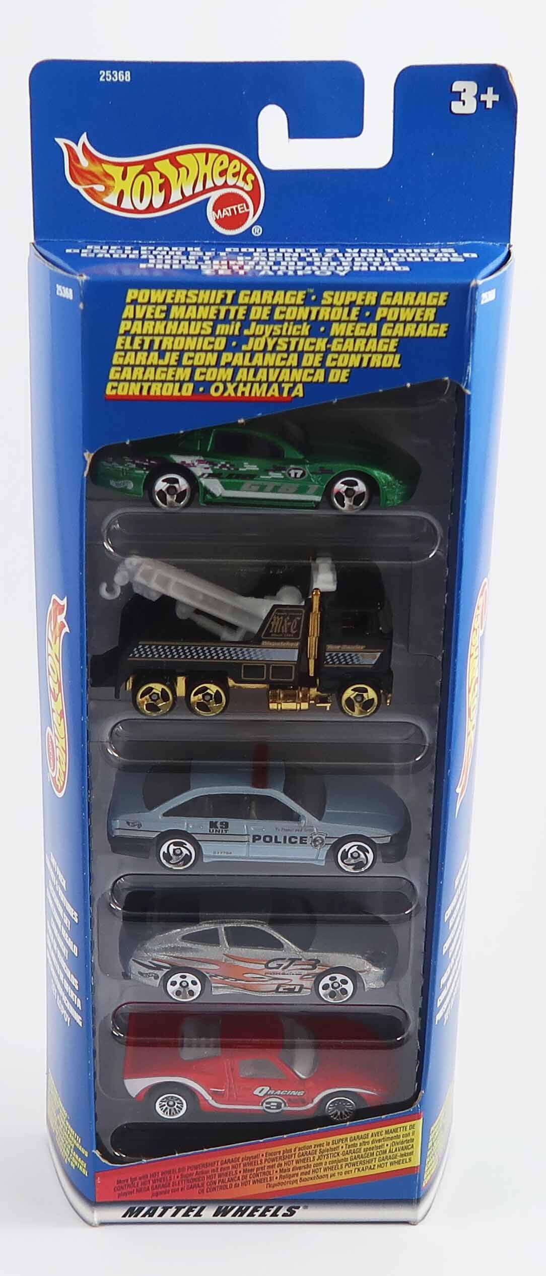 hot_wheels_5_pack_1_front Hot Wheels Gift Pack Powershift Garage