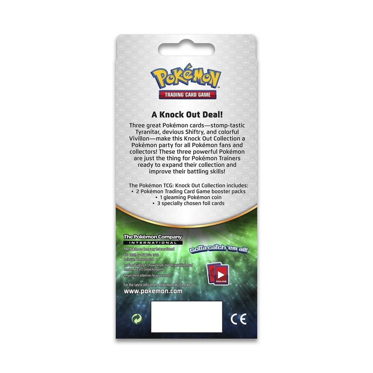 Pokémon TCG: Knock Out Collection (Tyranitar, Shiftry & Vivillon) - EN