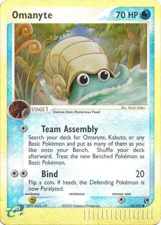 Omanyte - 70/100 - Reverse Holo - EN