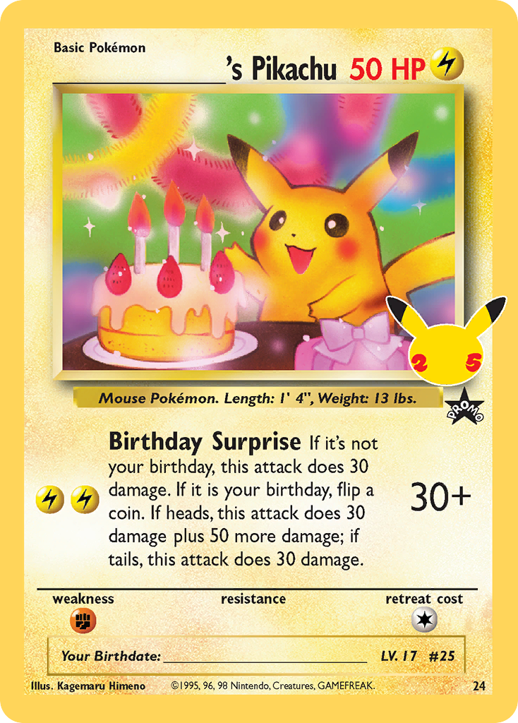 _____’s Pikachu - 24/25 - Holo Rare - Pokémon TCG - Near Mint - EN