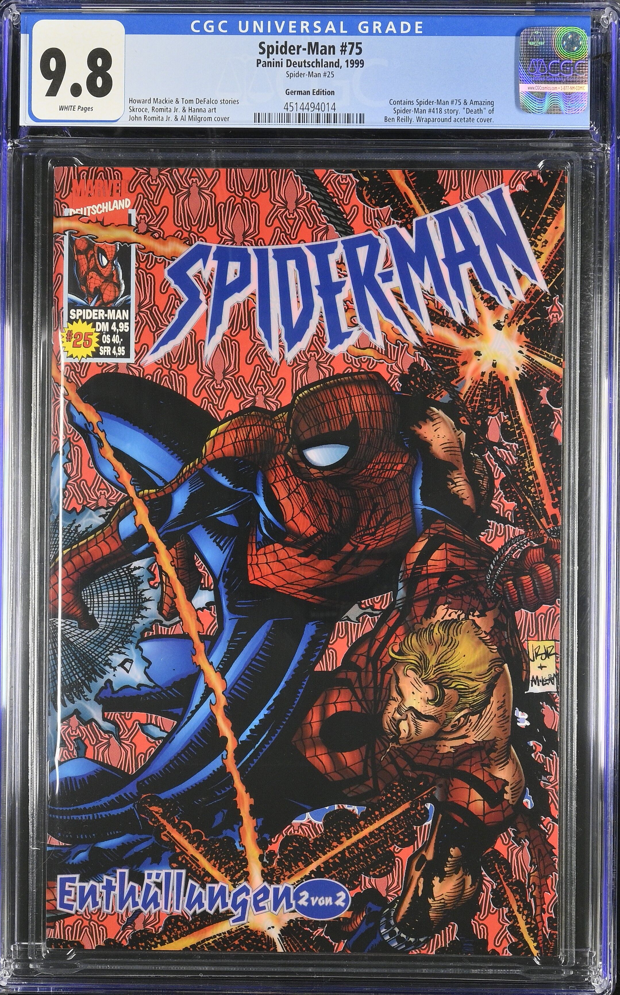 Spider-Man #75 CGC 9.8 Spider-Man #25 deutsch Top Pop! Spider-Man #75 CGC 9.8 Spider-Man #25 deutsch Top Pop!
